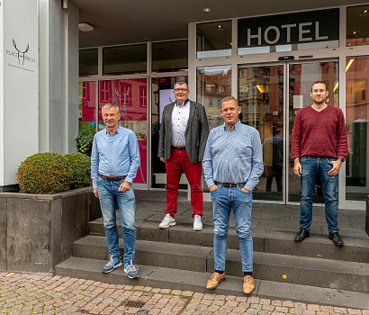Die Platzhirsch-Macher: Martin Geisendörfer, Dirk Schütrumpf, Christopher Burg und Florian Burg (v.li.n.re.)