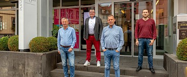 Die Platzhirsch-Macher: Martin Geisendörfer, Dirk Schütrumpf, Christopher Burg und Florian Burg (v.li.n.re.)